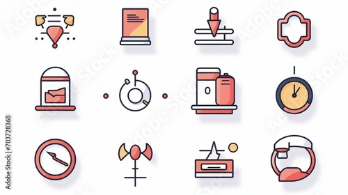 Innovative Business Strategies: Thin Line Icon Vector Illustration for Corporate Success and Growth in Modern Management and Technology