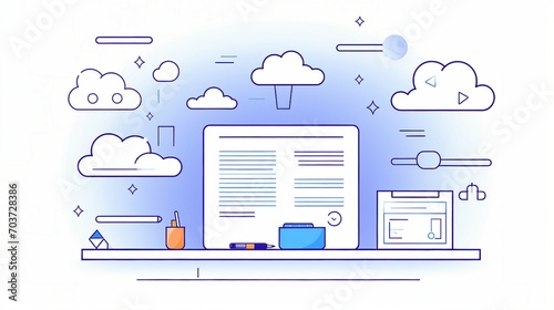 Innovative Business Strategies: Thin Line Icon Vector Illustration for Corporate Success and Growth in Modern Management and Technology