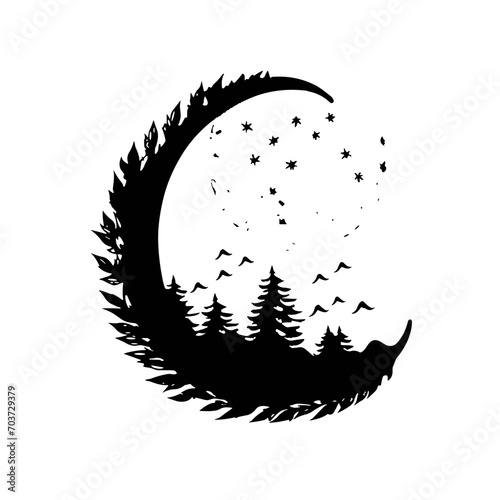 Moon svg, moon png, summer clipart, clipart, moon illustration, palm, tree, beach, tropical, vector, summer, illustration, island, silhouette, sea, sun, nature, travel, ocean, sunset, design, sky, lan