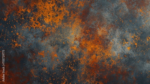 Grunge Background Texture in the Style Rust Orange and Dark Grey - Amazing Grunge Wallpaper created with Generative AI Technology photo