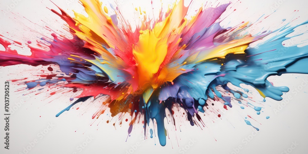 Colorful splash painting.