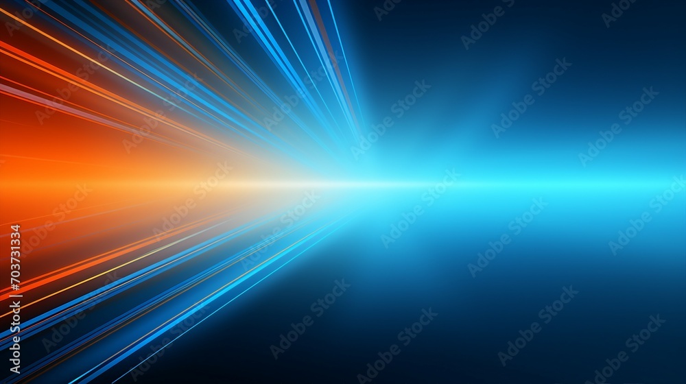 Modern Futuristic Digital Art with Vibrant Blue and Orange Lighting Glow - Abstract Technology Background Design for Contemporary Style and Innovation Concept in Visual Space Energy
