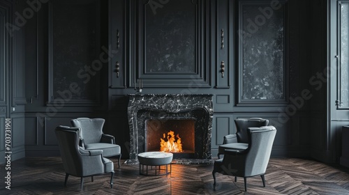 Premium gray color velor chairs