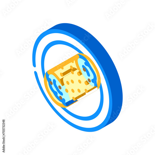 cannoli pastry italian cuisine isometric icon vector. cannoli pastry italian cuisine sign. isolated symbol illustration