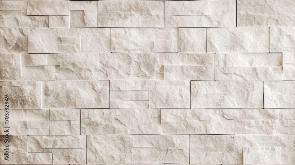 Cream and white brick wall texture background.  cream stone wall, granite wall, - obrazy, fototapety, plakaty 