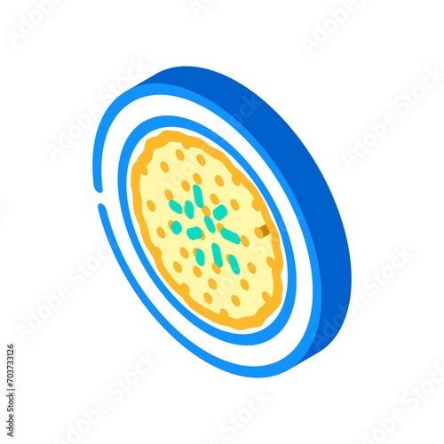 risotto milanese italian cuisine isometric icon vector. risotto milanese italian cuisine sign. isolated symbol illustration