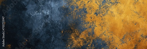 Grunge Background Texture in the Style Mustard Yellow and Navy Blue - Amazing Grunge Wallpaper created with Generative AI Technology photo