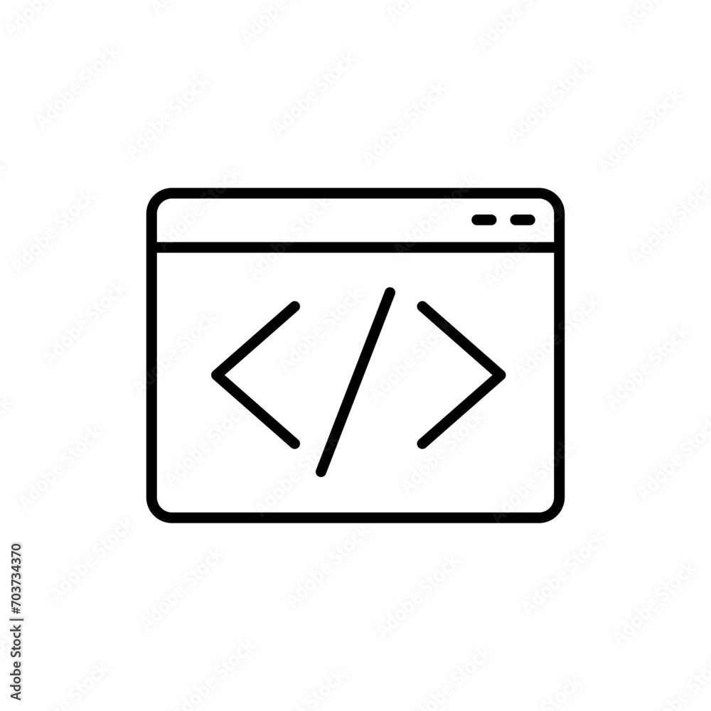 Coding outline icons, minimalist vector illustration ,simple transparent graphic element .Isolated on white background Coding outline icons, minimalist vector illustration ,simple transparent graphic element .Isolated on white background