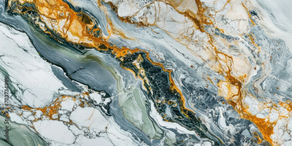 Texture resembling marble granite with a light sky-blue and light amber white with green pattern.