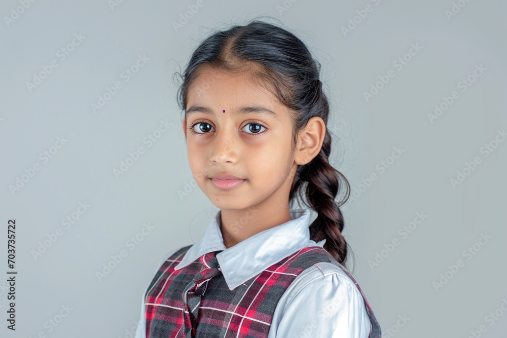 Young Indian school kid isolated on colour background Young Indian school kid isolated on colour background