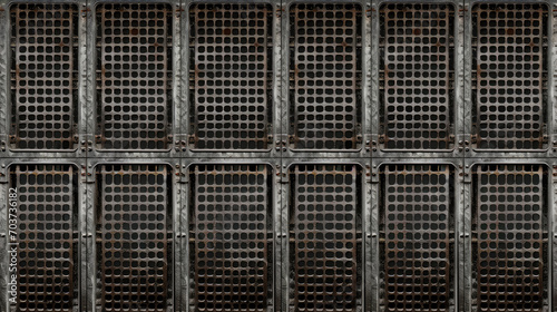 metal grid background, A collection of metal grated cells suitable for industrial, construction or technology-themed designs. Perfect for adding texture and depth to backgrounds, banners, and websites