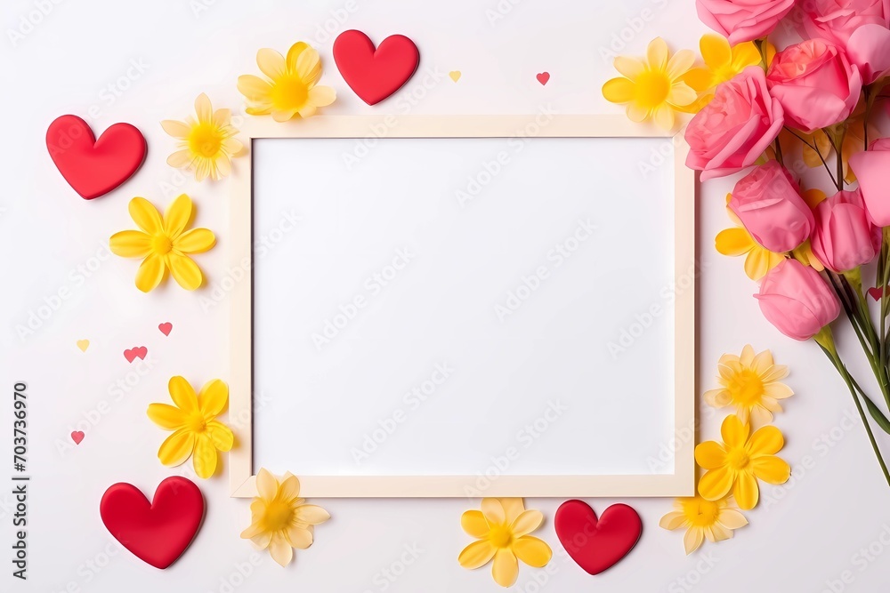 a mockup with a heart for Valentine's day, a romantic postcard template a mockup with a heart for Valentine's day, a romantic postcard template