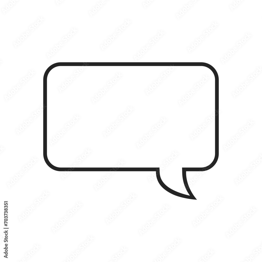 Speech Bubble Line Icon Isolated Vector Illustration Speech Bubble Line Icon Isolated Vector Illustration