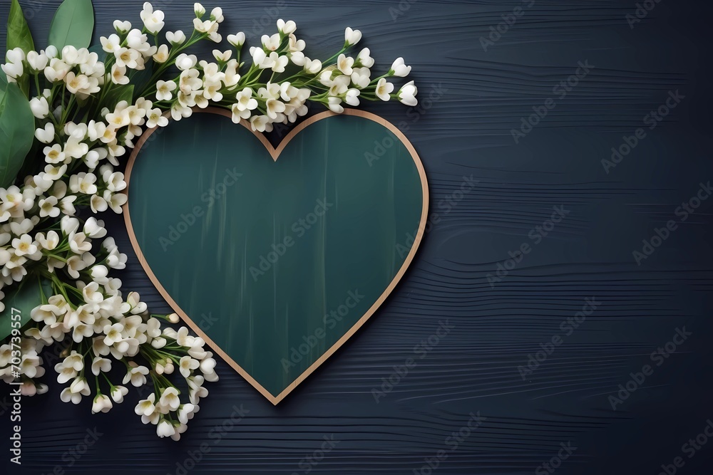 a mockup with a heart for Valentine's day, a romantic postcard template a mockup with a heart for Valentine's day, a romantic postcard template