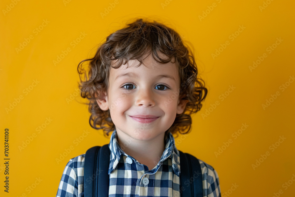 young school kid isolated on colour background young school kid isolated on colour background