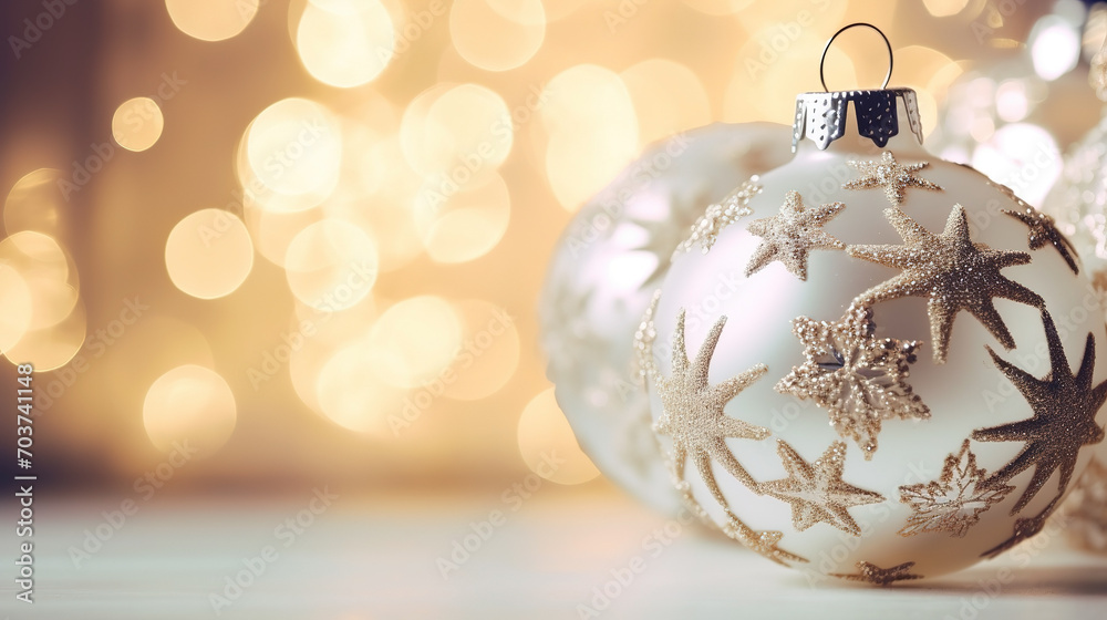 Christmas decor in cozy interior close-up Christmas decor in cozy interior close-up