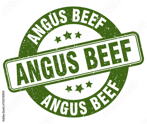 angus beef stamp. angus beef label. round grunge sign