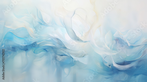 An elegant and subtle abstract background with sea inspired brush strokes and soft, flowing lines, capturing the essence of aquatic grace Ai Generative