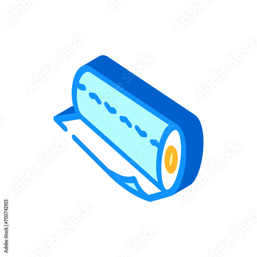 toilet roll paper towel isometric icon vector. toilet roll paper towel sign. isolated symbol illustration