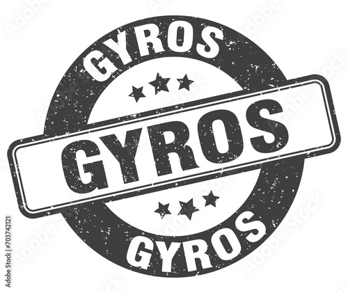gyros stamp. gyros label. round grunge sign