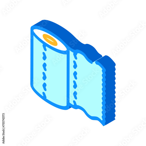hygiene roll paper towel isometric icon vector. hygiene roll paper towel sign. isolated symbol illustration