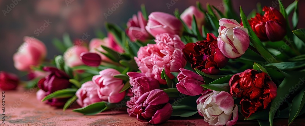 Obraz premium Mothers Day Celebration Concept Top View, HD, Background Wallpaper, Desktop Wallpaper