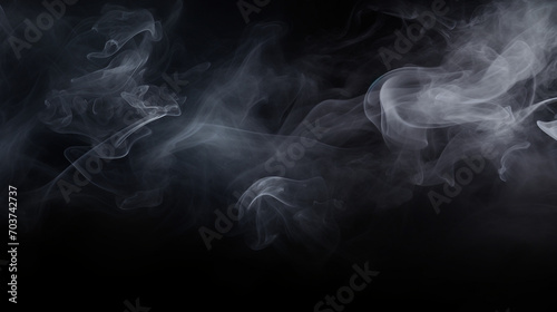 Ethereal Smoke Symphony: Abstract Minimal Background with Illuminated Stormy Clouds