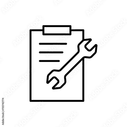 Repair file outline icons, minimalist vector illustration ,simple transparent graphic element .Isolated on white background