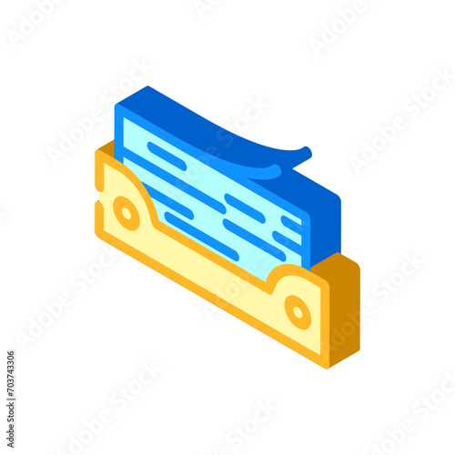 stack folded paper towels isometric icon vector. stack folded paper towels sign. isolated symbol illustration
