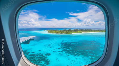 Island Awaits: Mesmerizing Aerial Perspective of Maldives from Above