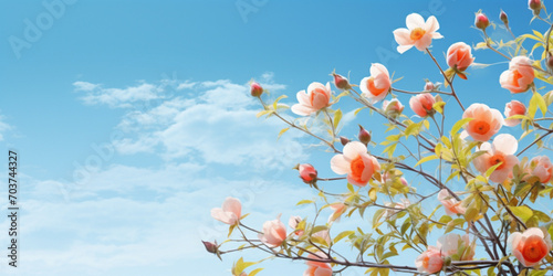 Floral Elegance,Cherry Blossoms in Full Splendor, AI Generative 