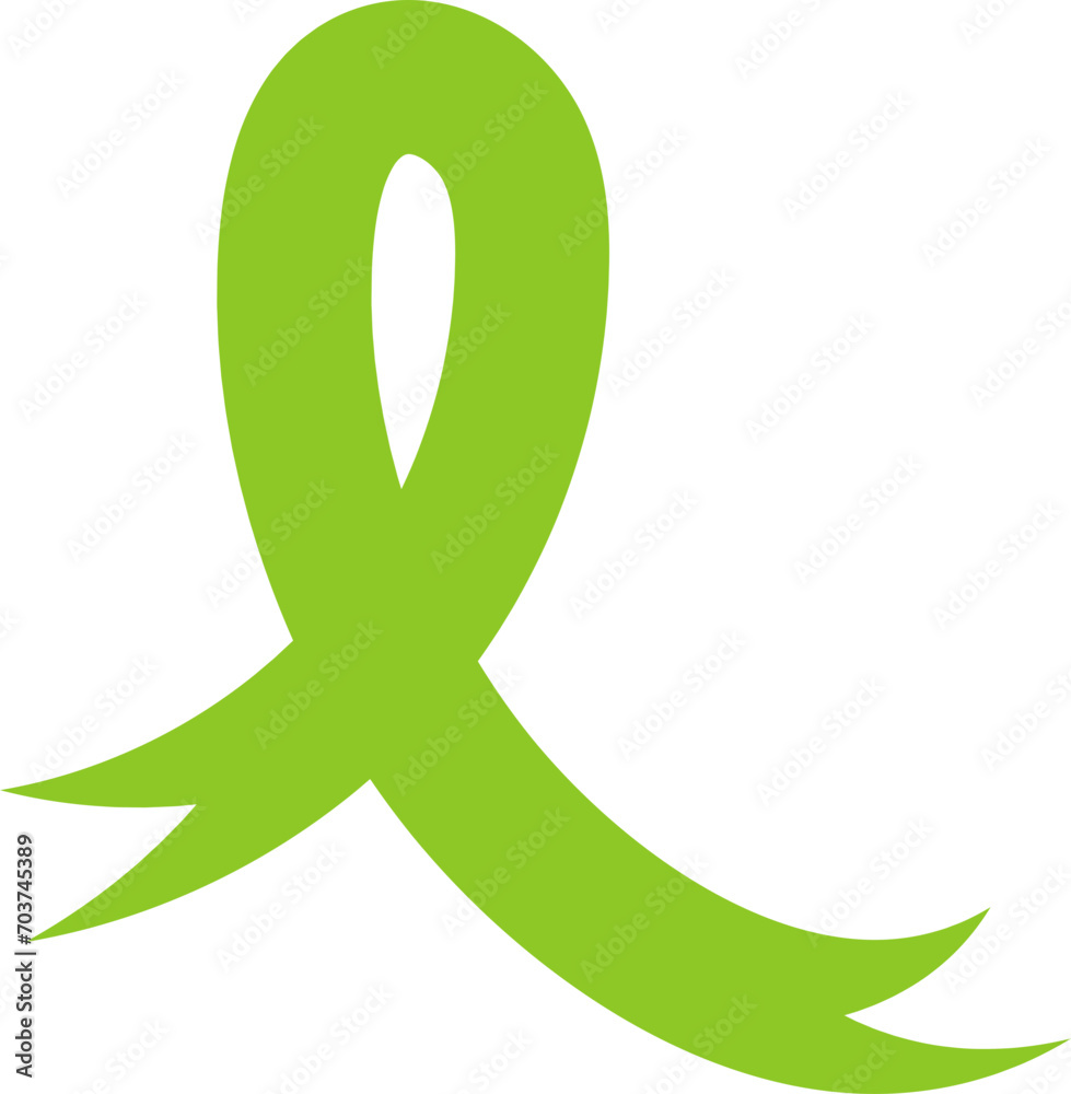 Green Awareness Ribbon Decoration Green Awareness Ribbon Decoration