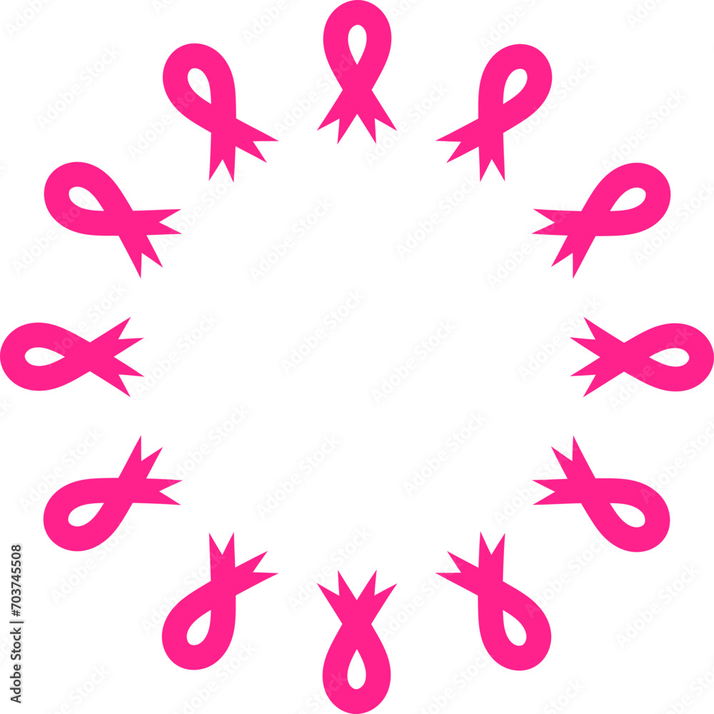 Obraz premium Cancer Awareness Ribbon Decoration Pink