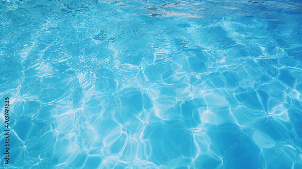 Swimming Pool Serenity: Capturing the Textured Blue Waters