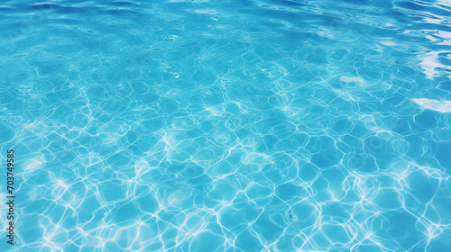 Blue Oasis: Textured Water in the Refreshing Swimming Pool © Maximilien