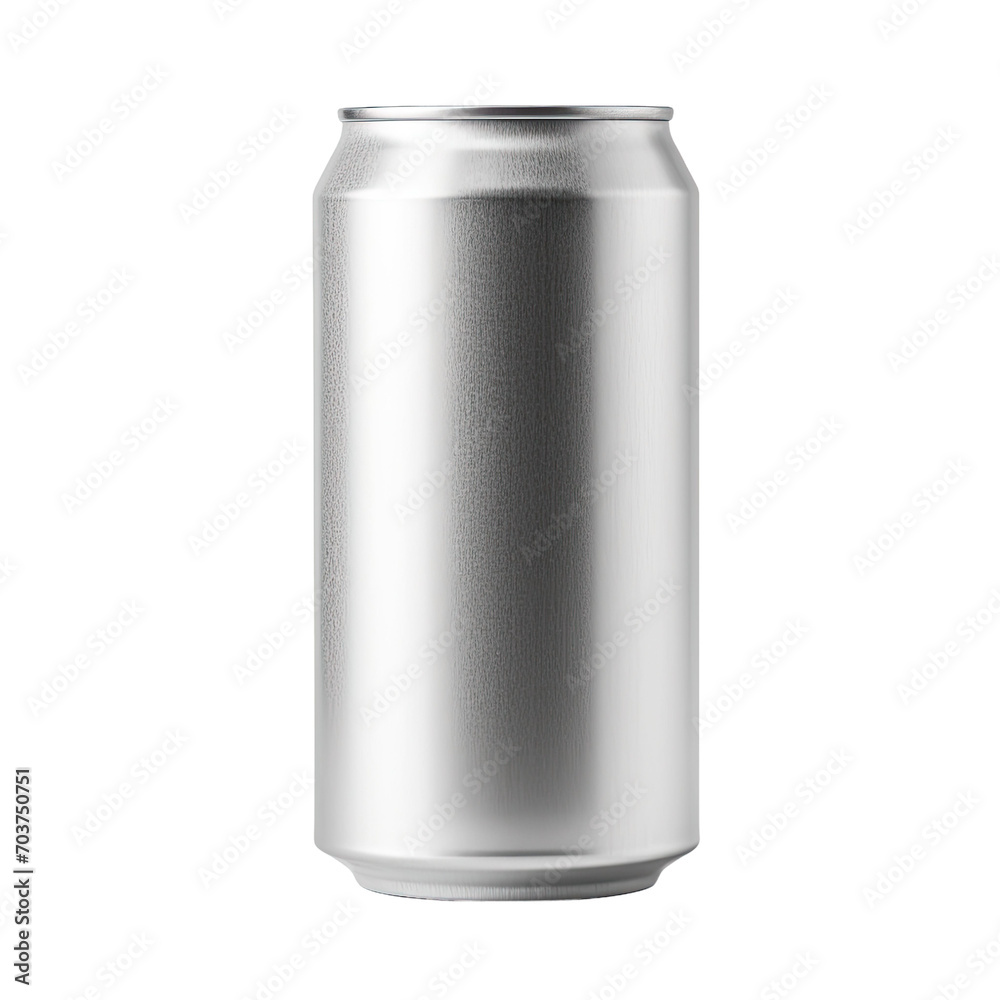 Aluminum can mockup 330 ml, isolated on transparent background cutout Aluminum can mockup 330 ml, isolated on transparent background cutout