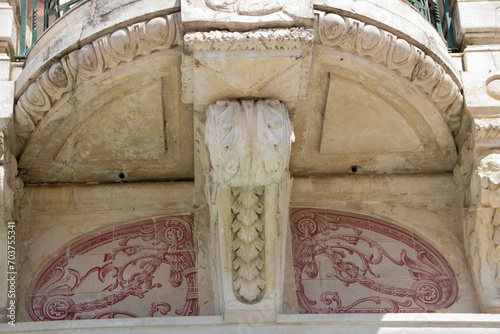 beautiful art nouveau architecture in the cenetr of Aveiro