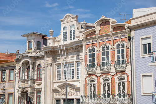 beautiful art nouveau architecture in the cenetr of Aveiro