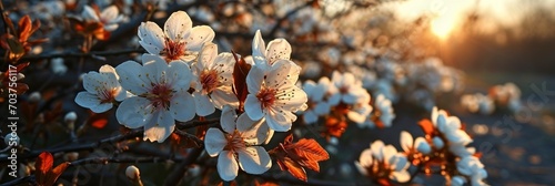 Spring Flowering Trees Blooming Garden Selective, Banner Image For Website, Background, Desktop Wallpaper