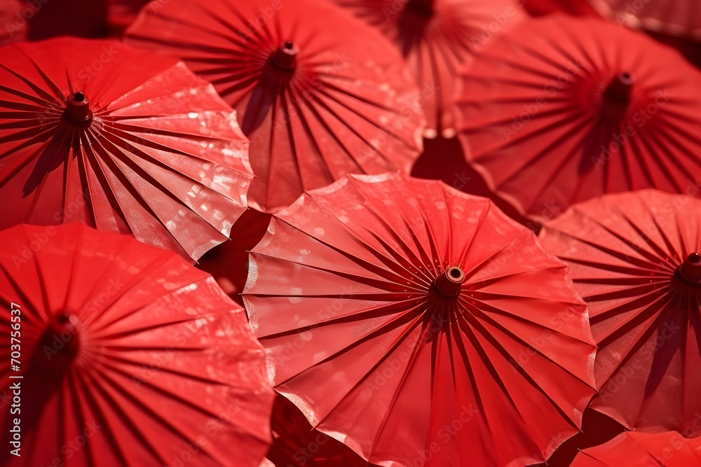 vivid-red-umbrella-pattern-detail