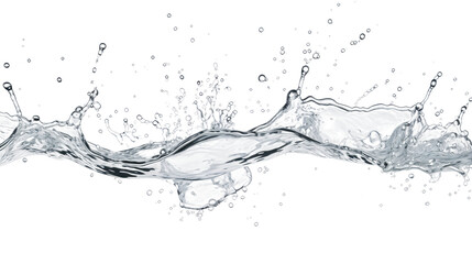 water splash on white background