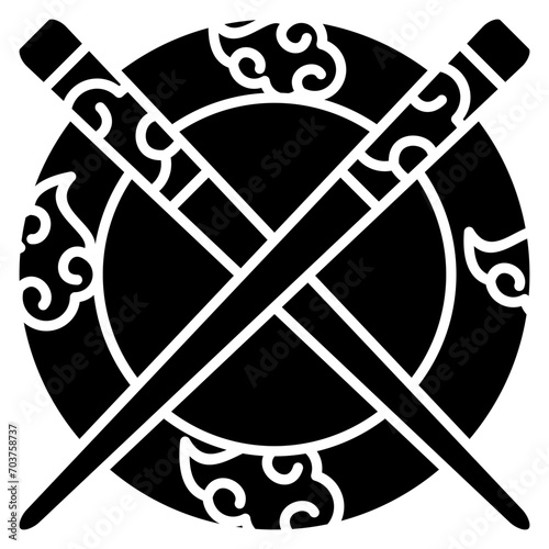 Red Chopsticks Icon