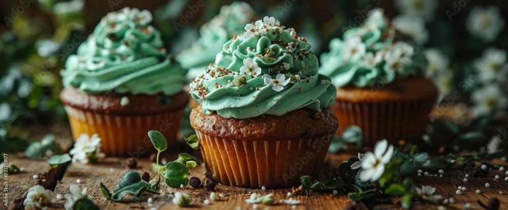 St Patricks Day Cupcakes, HD, Background Wallpaper, Desktop Wallpaper