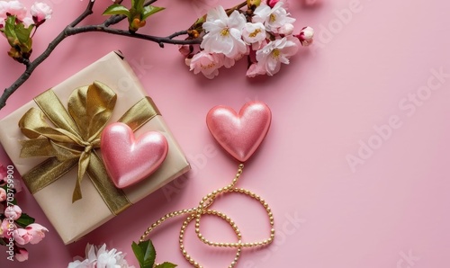 Background with surprise and gift box. Holiday Valentine's Day, birthday, wedding. Romantic presents © megavectors