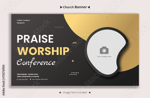 Church prays for the world conference flyer social media post banner