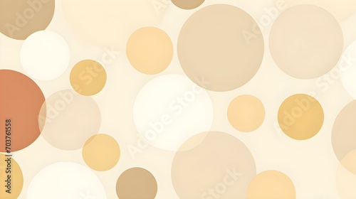 Abstract Background of minimalistic Circles in beige Colors. Artistic Wallpaper