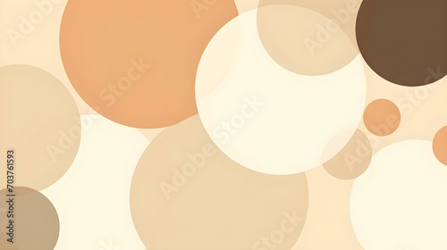 Wallpaper Mural Abstract Background of minimalistic Circles in beige Colors. Artistic Wallpaper Torontodigital.ca