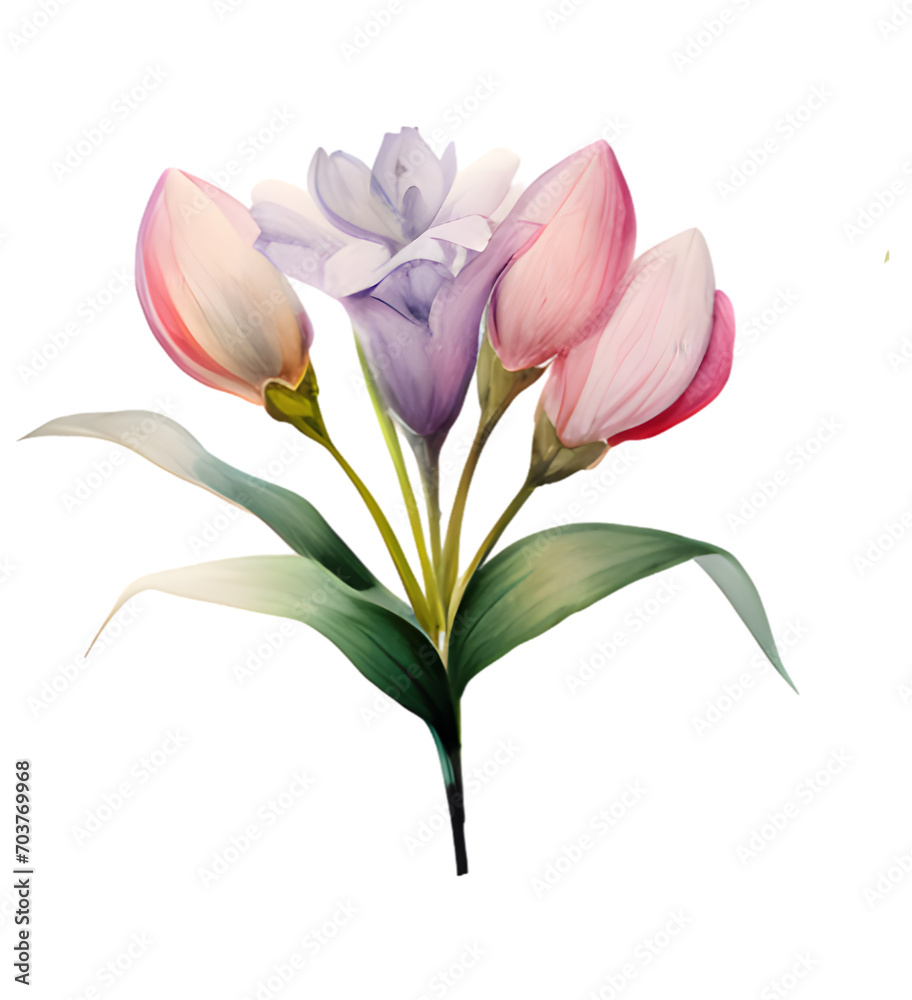 Naklejka premium pink dahlia isolated on white background