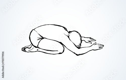 Praying hands. Vector drawing