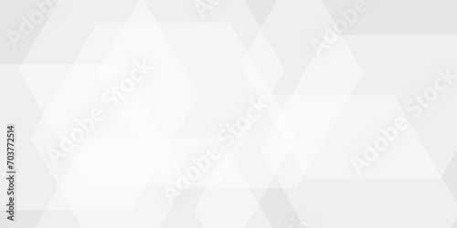 Abstract white and grey seamless hexagon pattern background. Abstract hexagonal concept technology background. Vector Illustration	
